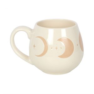 White Moon Phase Rounded Mug