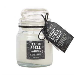 Spell Candle Jar White Sage 'Happiness'