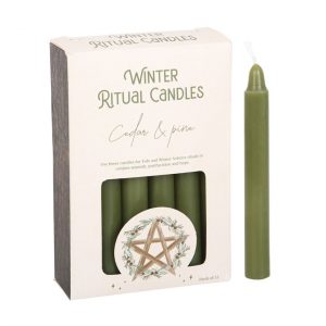 Winter Ritual Spell Candles Cedar & Pine