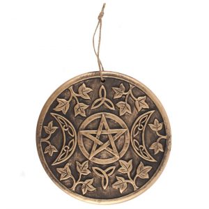 Triple Moon Bronze Terracotta Plaque