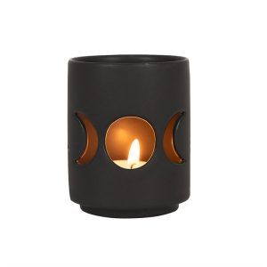 Black Triple Moon Cut Out Small Tealight Holder