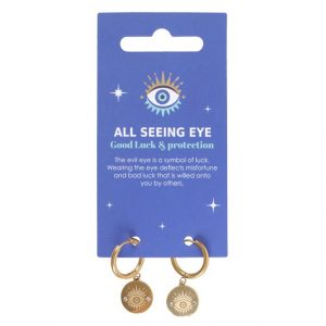 All Seeing Eye Gold Toned Earrings