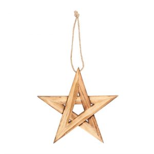 Wooden Pentagram Hanging Decoration