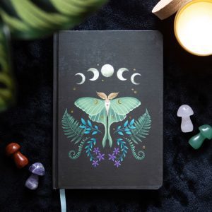 Midnight Luna Moth A5 Notebook