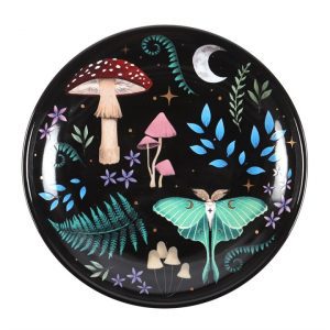 Dark Forest Print Round Trinket Dish