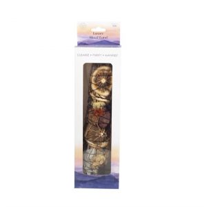 Ritual Wand 9in Smudge Stick with Rosemary, Palo Santo and Red Jasper