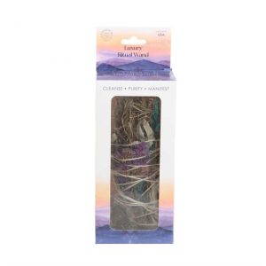 Ritual Wand 6in Smudge Stick with Rosemary, Sage and Aventurine