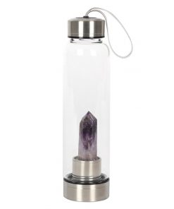 Amethyst Calming Glass Water Bottle