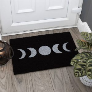 Moon Phase Black Doormat