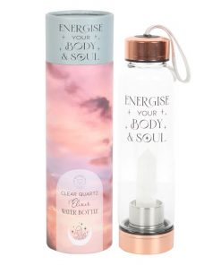 Clear Quartz Body and Soul Glass Water Bottle