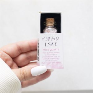Rose Quartz Crystal Jar of Love in a Matchbox