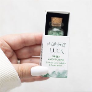 Aventurine Crystal Jar of Luck in a Matchbox