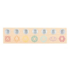 7 Chakra Wooden Energy Candle Holder