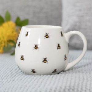 All Over Bee Print Rounded Mug