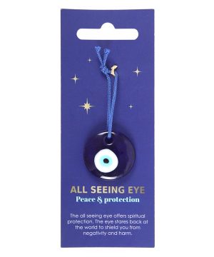 All Seeing Eye Glass Protection Charm