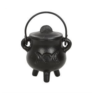 Cast Iron 7.5cm Cauldron with Triple Moon