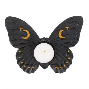 Midnight Luna Moth Tealight Candle Holder