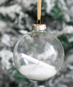 Christmas Wish Hanging Glass Bauble