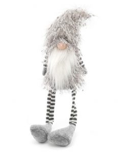 Grey Plush Santa Gonk with Dangly Legs
