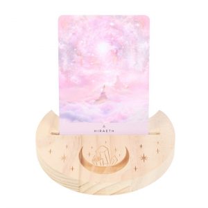Crystal Crescent Moon Natural Tarot Card Stand