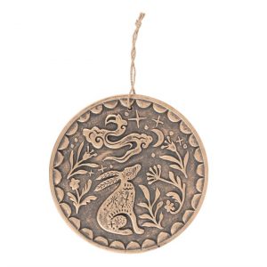 Midnight Hare Bronze Terracotta Plaque