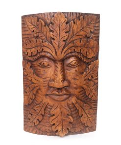 Green Man Acacia Wood Decoration