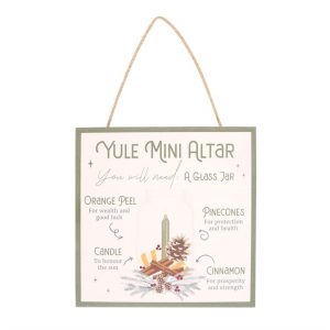Yule Altar 20cm MDF Hanging Sign