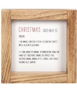 Christmas Definition Wooden Sign