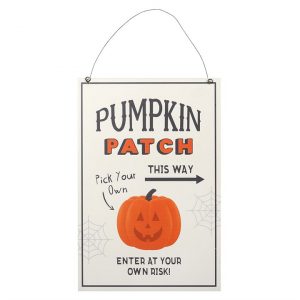 Pumpkin Patch 30cm Hanging Sign