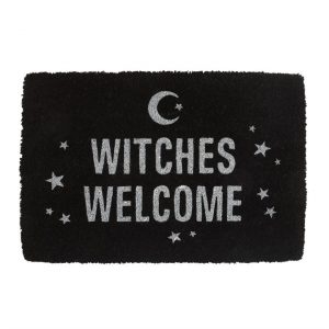 Witches Welcome Black Doormat