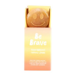 Yellow Jade Happy Face Be Brave Crystal