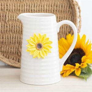 Sunflower 3D Hello Sunshine Ceramic Flower Jug