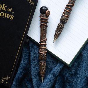 Black Obsidian Protection Crystal Wand Pen