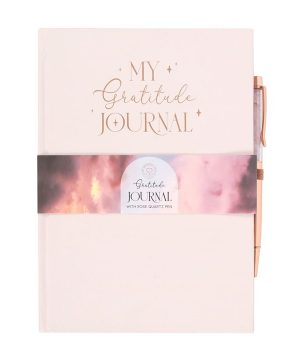 Gratitude Journal with Rose Quartz Pen