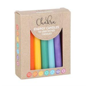 7 Chakra Energy Pack of 14 unscented Candles