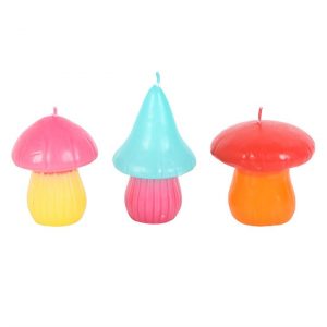 Mushroom Shaped Set of 3 Candles
