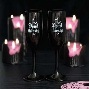 Dead Thirsty Set of 2 Champagne Flutes