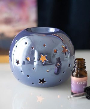 Purple Iridescent Star Oil Burner and Wax Warmer