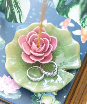 Lily Pad Trinket Dish and Incense Stick Holder
