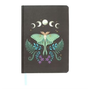 Midnight Luna Moth A5 Notebook