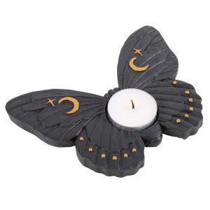 Midnight Luna Moth Tealight Candle Holder