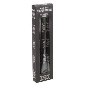 Black Magic Triple Moon Set of 3 Taper Candles