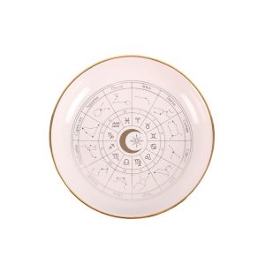 Astrology Wheel Off White Trinket Dish