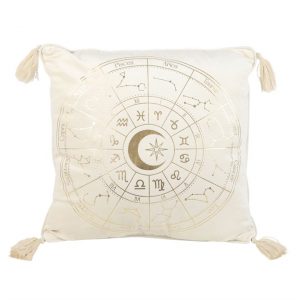 Astrology Wheel Off White 35cm Square Cushion