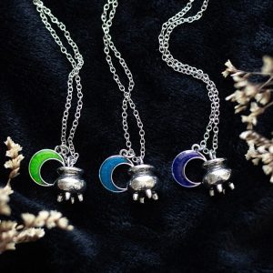 Coven Sisters Set of 3 Cauldron Charm Necklaces