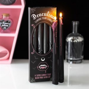 Vampire Tears Set of 4 Pink Taper Candles