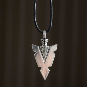 Arrowhead of Strength Viking Cord Necklace