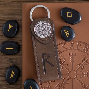 Journey Viking Rune Faux Leather Keyring