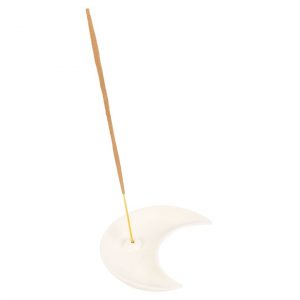Crescent Moon White Incense Stick Holder