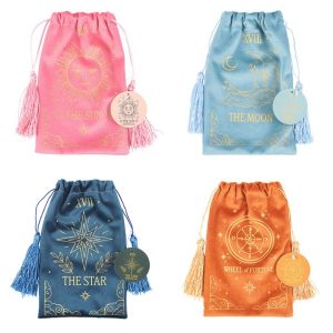 Tarot Set of 4 Velvet Drawstring Bags